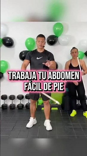 Work your abs easily while standing #exercise #health #weightloss