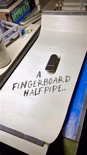 I built a Fingerboard Halfpipe for my friend! #fingerboard #halfpipe #diy #build #shorts