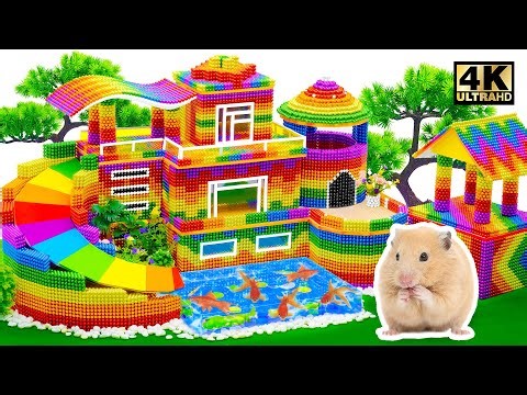 How To Build Three Storey Round Mud House And Swimming Pool, Rainbow Slide From LEGO