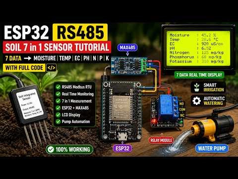 RS485 Soil Moisture & Temperature Sensor 🌱 | Arduino Full Tutorial with Code & Modbus RTU ⚡