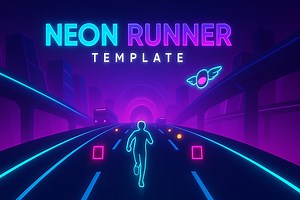 Neon Runner – Complete Endless Runner Template by yaswanththota