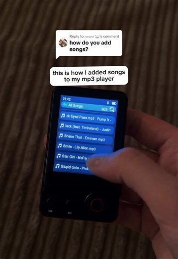 Replying to @𝘳𝘢𝘳𝘢𝘳𝘢 🦢 you can use cds or downloaded music and move them using file transfer on a pc/laptop! be careful if you use any converters #mp3player #2000sthrowback #tiktokmademebuyit #fyp