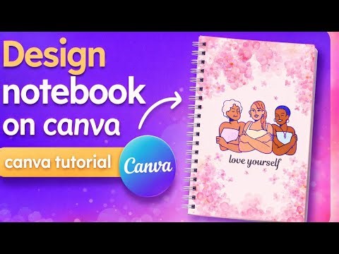 How to Design a Beautiful Notebook Cover on Canva | Canva Tutorial for Beginners | Sell on Fiverr