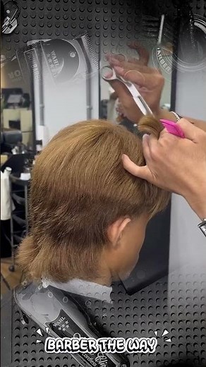 Modern Mullet Middle Part | Korean Style Haircut #hairstyle #haircut #barber #mullet #shorts