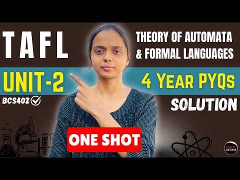 TAFL | 4 Year PYQs Series | UNIT-2 |Basic Concepts and Automata Theory I AKTU Exam | Tafl One Shot