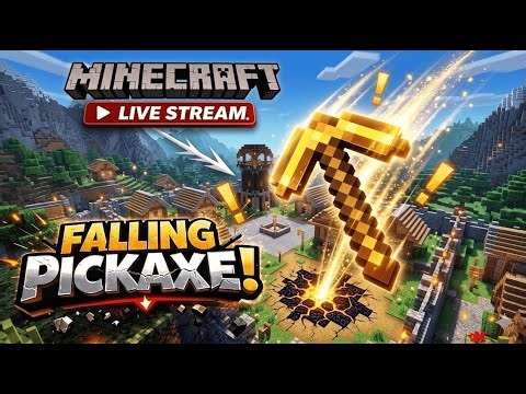 🔴 Minecraft Falling Pickaxe Live Stream part 1 #shorts #live