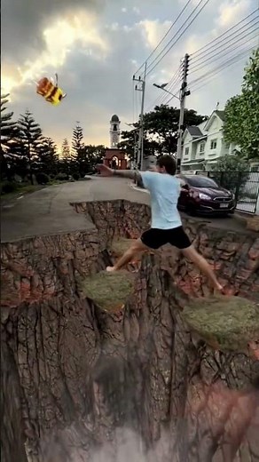 VOLCANO ALERT! 😱 Dad Almost Fell In | Shocking Ahead 🌋🔥 | #shortsfeed #ytshorts #shorts