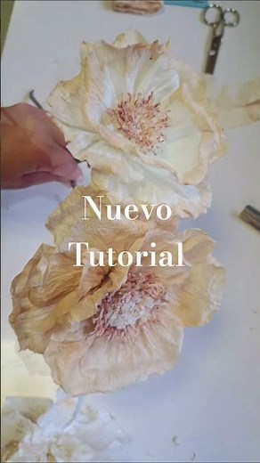 Flores Vintage Nuevo Tutorial #floresdepapel #manualidades #flores #viral