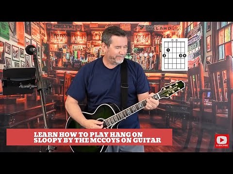 How to play Hang On Sloopy by The McCoys on Guitar. Part 1 (easy guitar lesson)