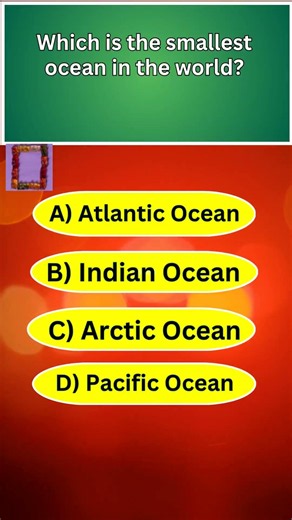 🌊 Which Is the Smallest Ocean in the World? 🤯 | GK Quiz Challenge
