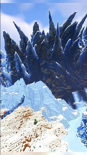 Minecraft's Largest Ice Wall #shorts