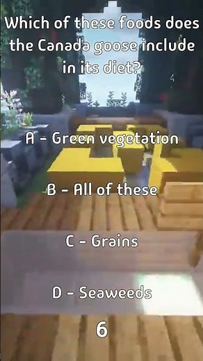 Which of these foods does the Canada goose include in its diet?