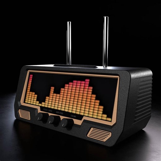 Audio Visualizer AR-384X - Darkroast | Real-time LED Music Visualizer & Vinyl Record Display Stand | Handmade Sound Spectrum - Etsy