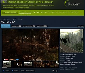 Steam Greenlit!! news - Martial Law