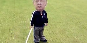Jimmy Kimmel mocks Trump with video of him as a toddler on a golf course