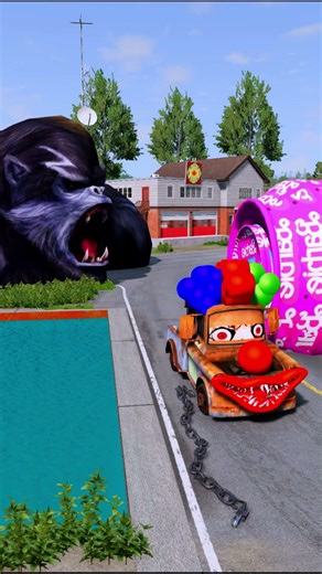 Crazy Cars & Funny Cars VS BOLLARD BARBIE Crush Splash in BeamNG.drive #automobile #crash #mqueen