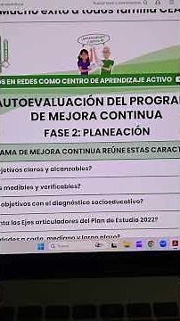 Formato Instrumento Autoevaluación Programa de Mejora Continua Octava Sesión CTE Junio 2026