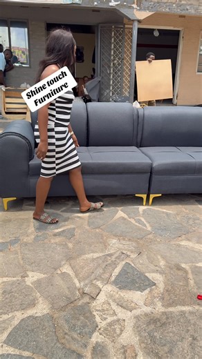 3 piece big L shape in canvas dark grey material ☺️👌 K8500 NOTE:we make by order only in any color if your choice 0970818437 We are located in Matero along commonwealth road opposite young phiroz pub | Shine touch furniture