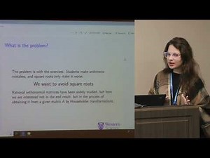 Maple Conference 2019 - Using Maple to Make Manageable Matrices