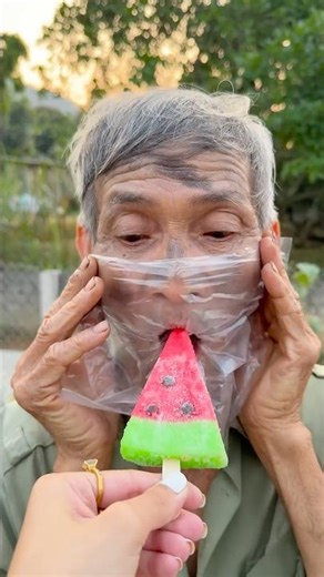 The challenge: Eating watermelon ice cream and Celano ice cream with chili peppers while closed e...