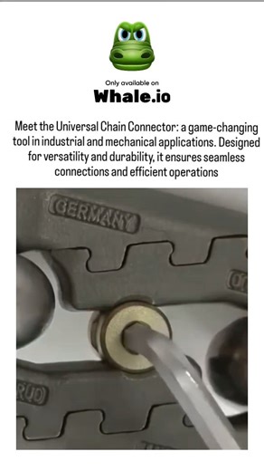 TrendTok Hub on Instagram: "The post promotes RUD's UKS Universal Chain Connector, a German-made device for quick, one-person chain repairs in conveyor and lifting systems, shown in a 22-second demo video that highlights its interlocking design and bolt-securing mechanism. Despite claims of matching chain durability via case hardening, replies raise valid safety doubts, including bolt loosening from vibrations and ASME B30.26 restrictions on using connectors for repairing load-bearing chain slin
