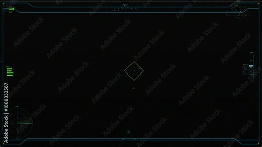 Military hud animation for war documentary showing tactical data and information display for strategic planning and operations analysis