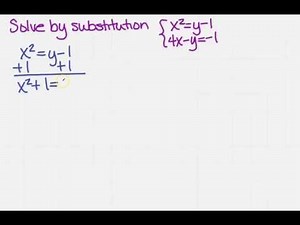 solve nonlinear system of equations by substitution