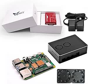 Raspberry Pi 4 4GB Starter Kit, Raspberry Pi 4 Case with PWM Fan, Raspberry 15W 5V 3A Power Supply, Type-C Charging Cable for Raspberry Pi 4B (4GB RAM)