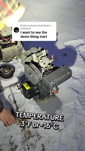 Cold Start Diesel Engine Attempt Using Crank Starter