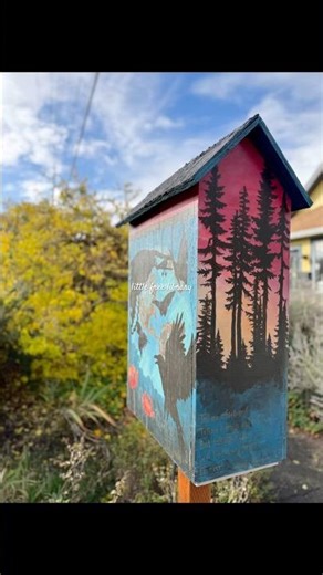 Little Free Library Tour📖🖤 #books #littlefreelibrary #booktube