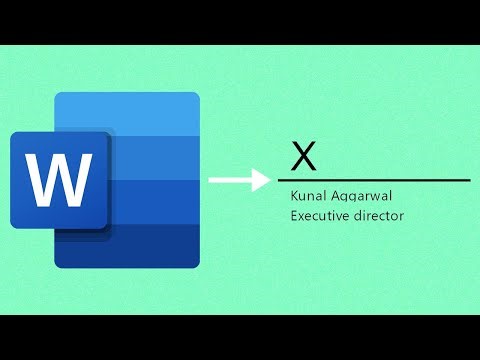 Different ways to insert a signature line in Word