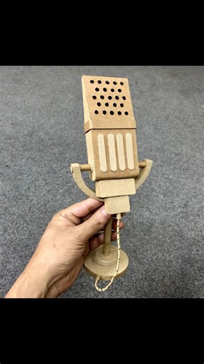 Make a Retro Microphone from Cardboard | Creative Craft Ideas #cardboardcraft #diy #microphone