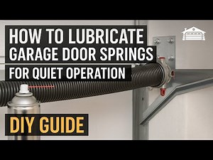 How to Lubricate Garage Door Springs for Quiet Operation: DIY Guide