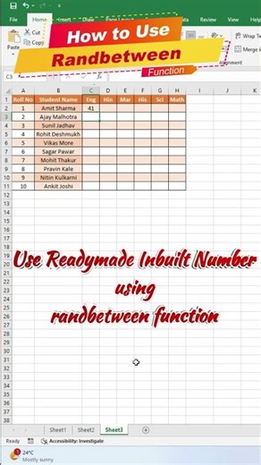 How to Use the RANDBETWEEN Function in Excel