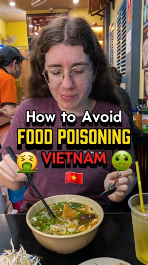 Liam & Sarah | Life in Vietnam 🇻🇳 on Instagram: "The truth about food poisoning in Vietnam 🤮🇻🇳 After over two years of daily street food, local spots and cafes, we can honestly say: 1️⃣ You shouldn't be afraid of street food. But if the place is dead during lunchtime, it's a bad sign. 2️⃣ Ice is safe, tap water is not. 🧊 3️⃣ Try not to go to Western chains here... trust us 🤢 4️⃣ Vegetables are not the enemy 🥒 5️⃣ Use limes on the table to clean your chopsticks! 🍋 6️⃣ If you want to skip