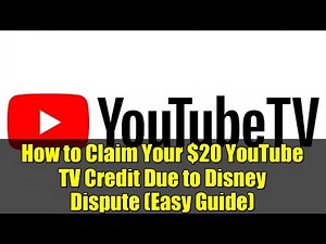 How to Claim Your $20 YouTube TV Credit Due to Disney Dispute (Easy Guide)