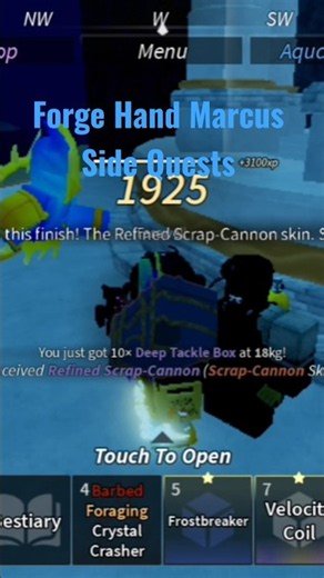 Forge Hand Marcus Side Quests #fisch #roblox