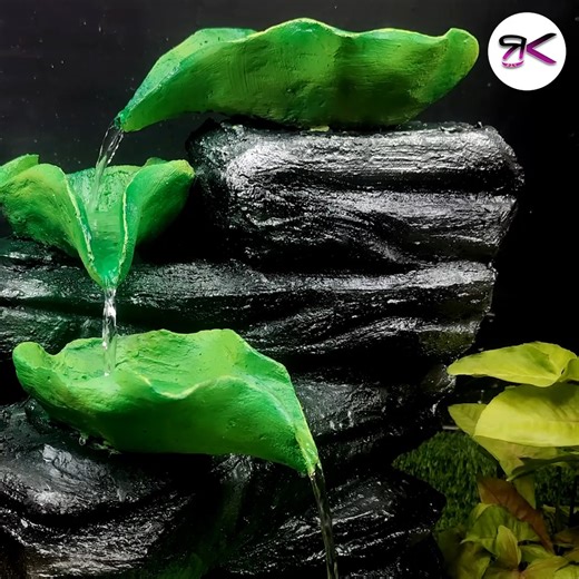 Artistic Concrete Leaf Fountain 🍃⛲ #fountain #GardenDecor #OutdoorArt | RusticKraft