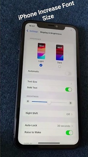 How to increase iPhone font size