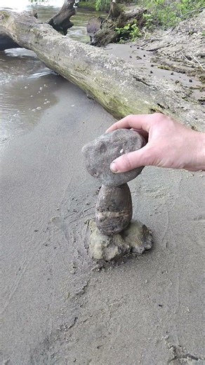 Stone Balance by the River #nature