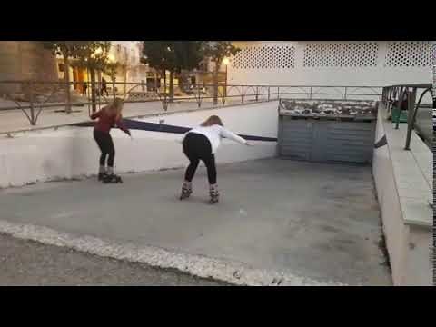 Rollerblading Fail into garage door (Original)