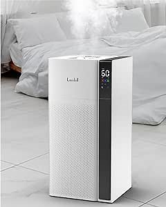 Warm and Cool Mist Humidifier Large Room, 5.3Gal/20L Room Humidifiers for Home, Quickly & Evenly Humidify Whole House, Top Fill, Dual Mist Nozzles and Atomizers, Baby Office Plants, White