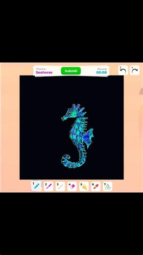 Seahorse💫 in Speed Draw | ROBLOX #roblox #speeddrawing #seahorse #sea #art