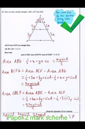 GCSE Maths 2023 Paper 2 Mark Scheme and Answers