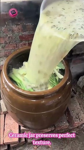 CERAMIC JAR PICKLING — sealed fermentation creates crisp sour vegetables #Fermentation #Traditional
