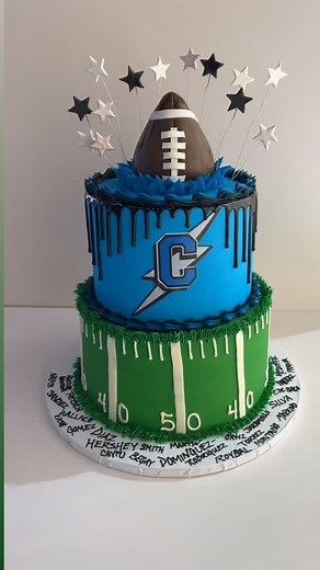 Cleveland Storm yafl banquet 10U #cake #fyp #football #delicious #art #cakesofinstagram #cakes #cakedecorating #albuquerque #supportlocal #bittersweetsbakerynm #storm | BitterSweets Bakery