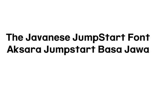 The Javanese Jumpstart Font