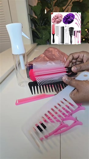 Detangling Combs Set for Curly Hair Styling