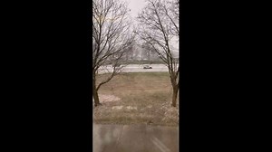 Snowfall blankets as winter season begins in Springfield, Missouri, USA