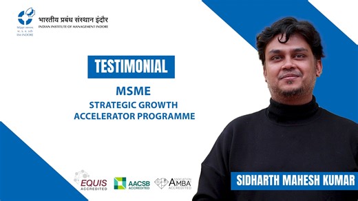 #Testimonial: Sidharth Mahesh Kumar, a participant of our MSME...